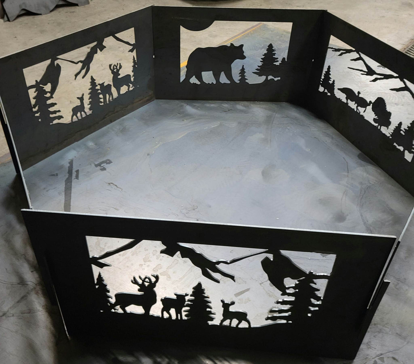 36" Hexagon Collapsible Firering