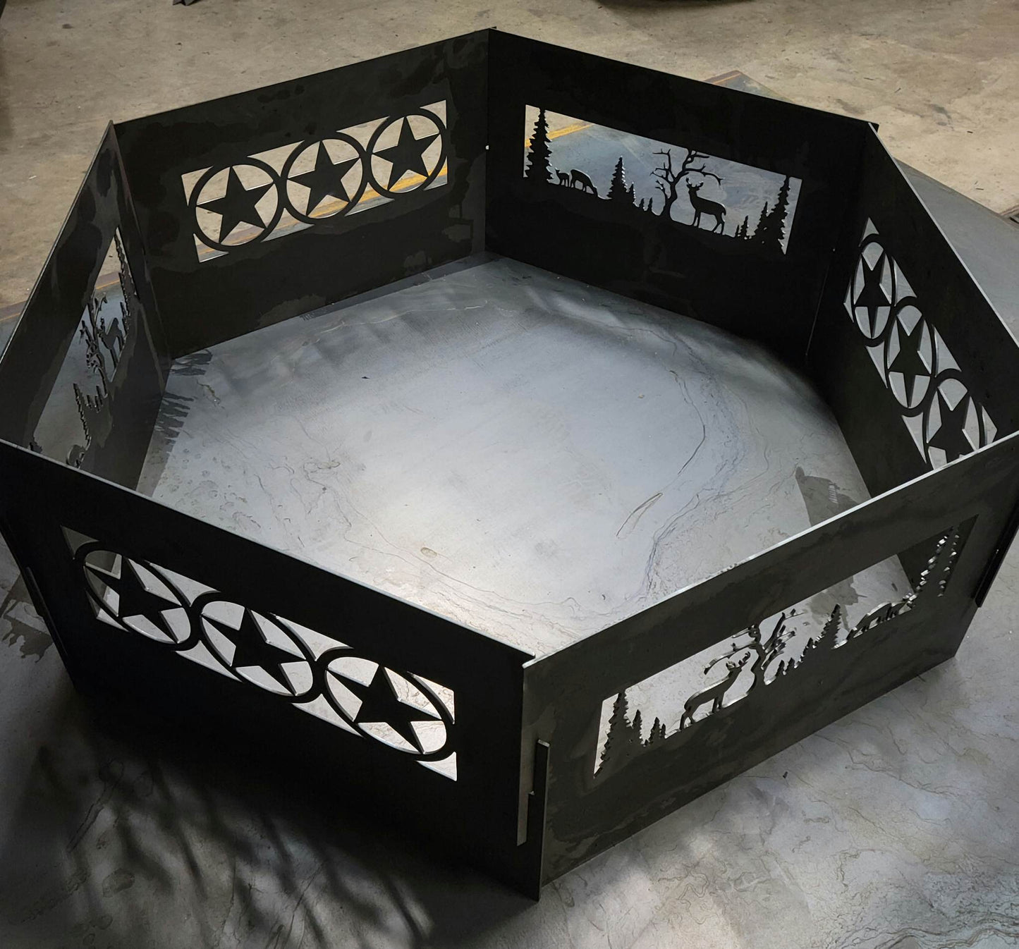 36" Hexagon Collapsible Firering